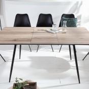 Table 160 cm avec rallonge couleur bois gris APARTE