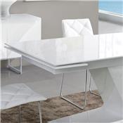 Table extensible design blanc laqué MANAMA