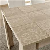 Table contemporaine couleur chêne clair ELMA 3 180 cm Sans rallonge