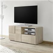 Petit meuble TV contemporain couleur chêne SANDREA 3