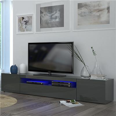 Meuble TV design gris laqué ASTRE 2
