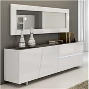 Miroir rectangulaire 180x60 cm blanc laqué design LAUREA