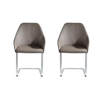 Chaise design grise OURANOS (lot de 2)