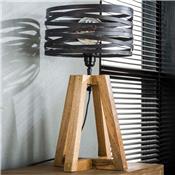 Lampe de table en bois et métal DUDLEY