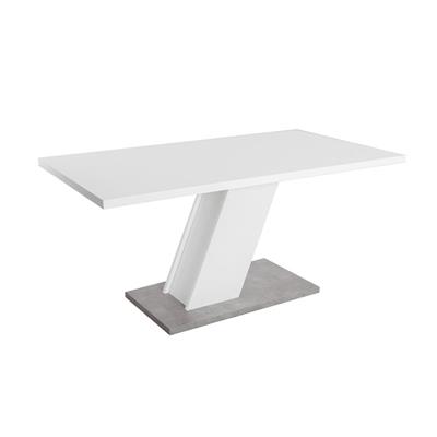 Table avec pied central blanche design OPALINE