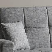 Canapé-lit 3 places en tissu gris clair MERSIA