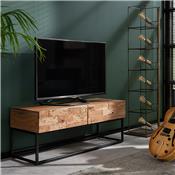 Meuble TV 120 cm contemporain en acacia HINANO
