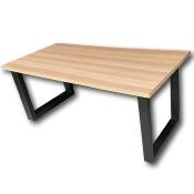 Table industrielle 160 cm couleur bois clair JUMPER