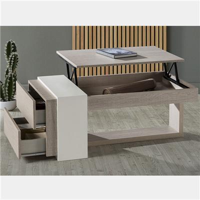 Table basse modulable moderne couleur bois ANTIBES