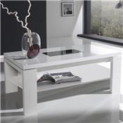 Table basse relevable blanche design MOSELLE