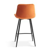 Chaise haute en velours orange moderne JUDAS (lot de 2)