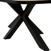 Table ovale 200 cm couleur chêne doré et noir PIERRE