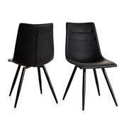 Chaise noire design NELLIE (lot de 4)