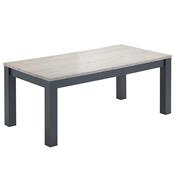 Table 170 cm pas chere couleur chêne naturel et gris ELEONORE