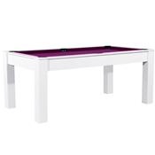 Table billard couleur bois blanc et violet MANDY