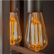 Ampoule à filament LED gouttelette verre ambré