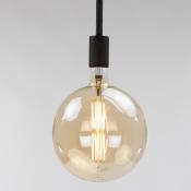 Ampoule ambré ronde 20 cm LED à filament