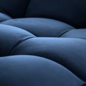 Fauteuil chaise longue en tissu bleu foncé LORENZO