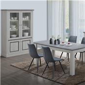 Table 170 cm couleur chêne clair et gris EMRIC