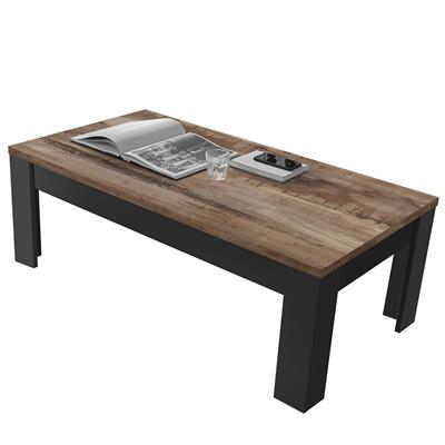 Table basse moderne noire couleur bois ERINE 8