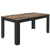 Table 180 cm moderne noire et couleur bois ERINE 8
