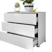 Commode 3 tiroirs blanche design TIAVANO