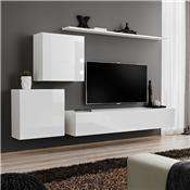 Meuble TV complet blanc design PADULA 3