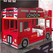 Lit superposé bus rouge londonien LONDRES