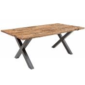 Table à manger en bois et métal 180 cm BARACA