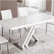 Table extensible laquée blanche design MONTANA