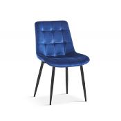 Chaise en velours bleu moderne JUDAS (lot de 4)
