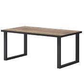 Table industrielle 180 cm couleur bois HUGUES