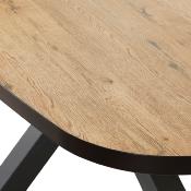 Table ovale 230 cm couleur chêne doré et noir PIERRE