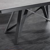 Table extensible en céramique gris ATHENAIS