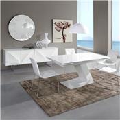 Table extensible design blanc laqué MANAMA