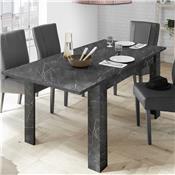 Table extensible design effet marbre anthracite ICELAND