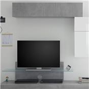 Mur TV design gris et blanc SPINA