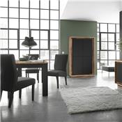 Table basse moderne noire couleur bois FOCIA 4