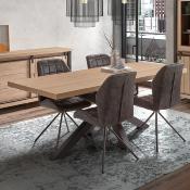 Table contemporaine 190 cm couleur chêne clair TAMARIS