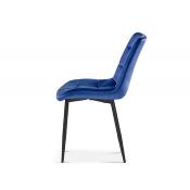 Chaise en velours bleu moderne JUDAS (lot de 4)